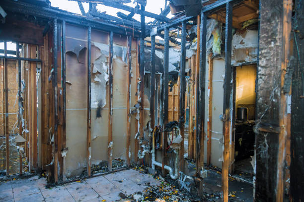 Professional Emergency Fire Cleanup technician working in Le Grand, CA
